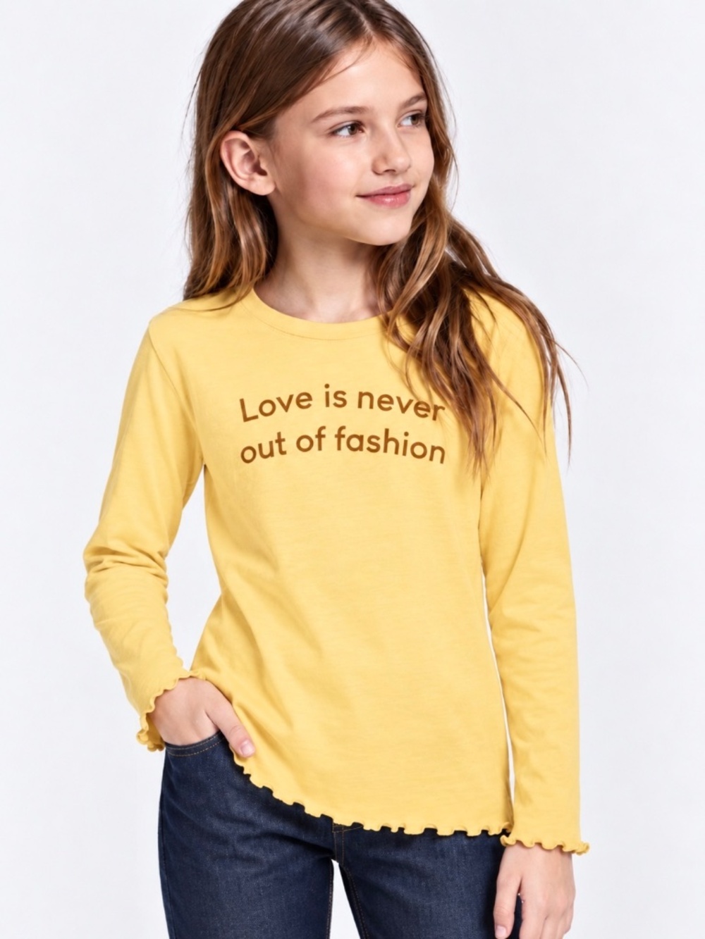 Zara girls yellow shirt with print